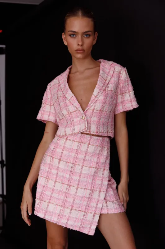 Main Character Crop Top & Skirt Set Pink Multi sold by Selfie Leslie
