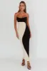 Regent Strapless Maxi Dress Black/Beige sold by Selfie Leslie
