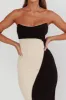 Regent Strapless Maxi Dress Black/Beige sold by Selfie Leslie