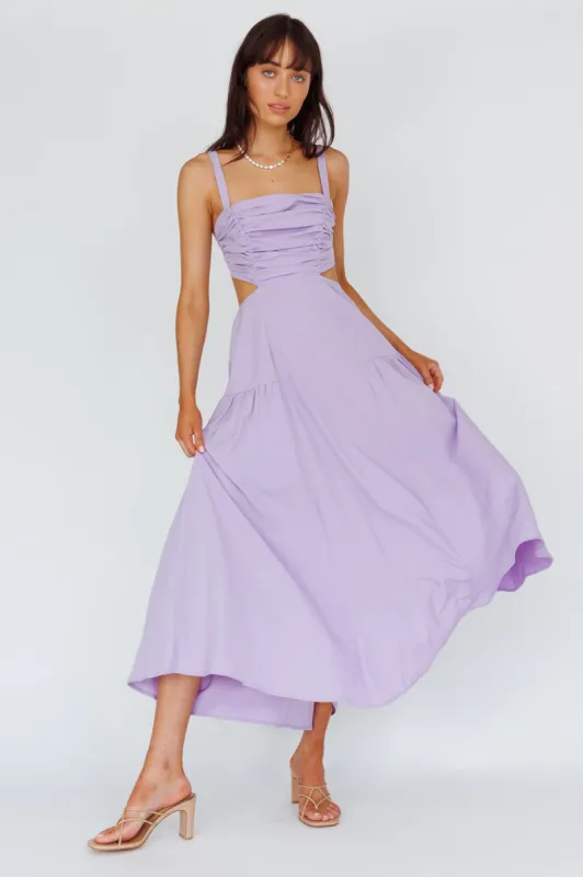 Kassi Gathered Bodice Maxi Dress Lilac sold by Selfie Leslie