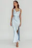 Midnight Sun Asymmetrical Strap Maxi Dress Blue sold by Selfie Leslie