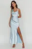 Midnight Sun Asymmetrical Strap Maxi Dress Blue sold by Selfie Leslie