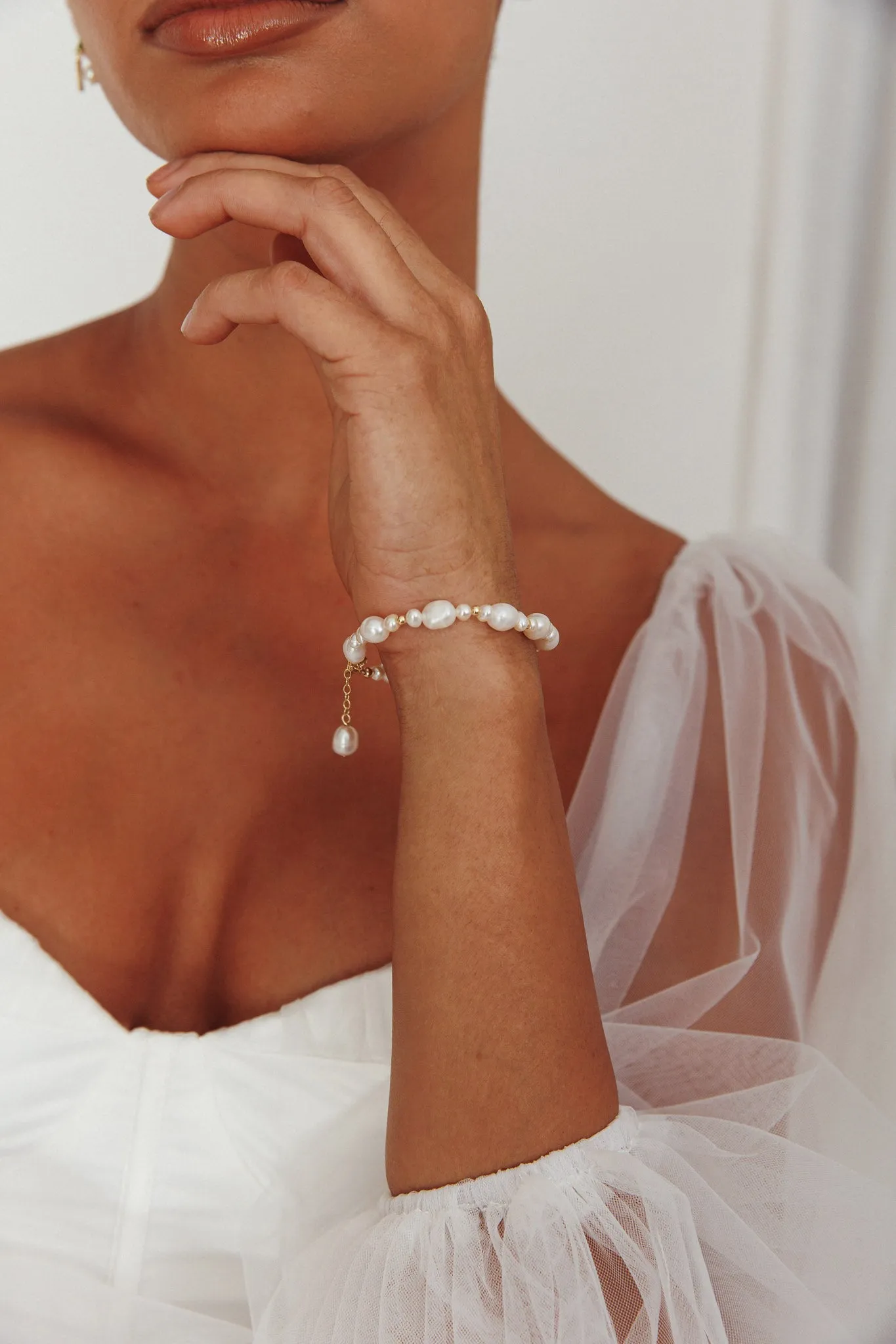 Chantel Baroque Pearl Bracelet Gold sold by Selfie Leslie product image thumbnail 3