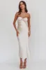 Kindred Spirit Strapless Gathered Bust Midi Dress Champagne sold by Selfie Leslie