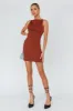 Chella Sleeveless Mini Dress Chocolate sold by Selfie Leslie