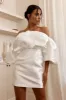 Dream Time Puffed Neckline Mini Dress Off White sold by Selfie Leslie