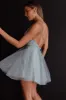 Floating By Plunging Neckline Mini Dress Sage sold by Selfie Leslie