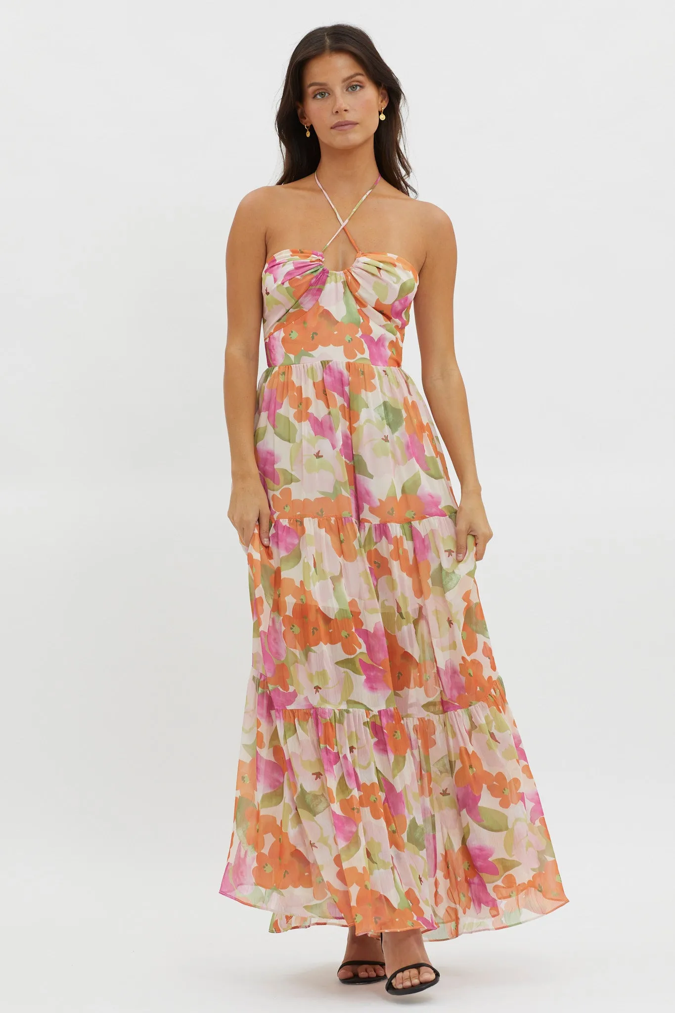 Main Attraction Halterneck Dress Print Pink sold by Selfie Leslie product image thumbnail 5