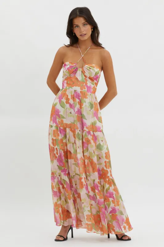 Main Attraction Halterneck Dress Print Pink sold by Selfie Leslie