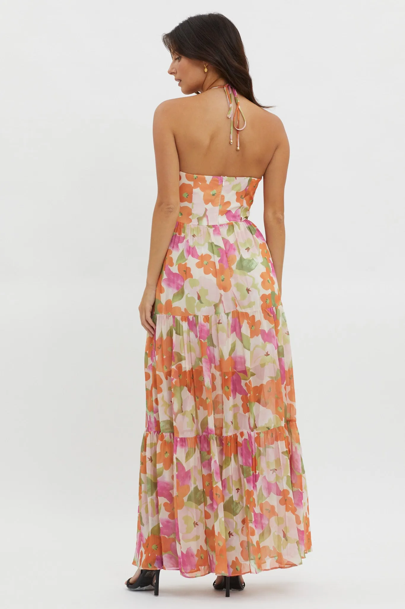 Main Attraction Halterneck Dress Print Pink sold by Selfie Leslie product image thumbnail 2