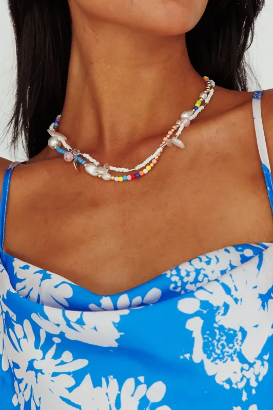 Demi Beaded Necklace Multi sold by Selfie Leslie