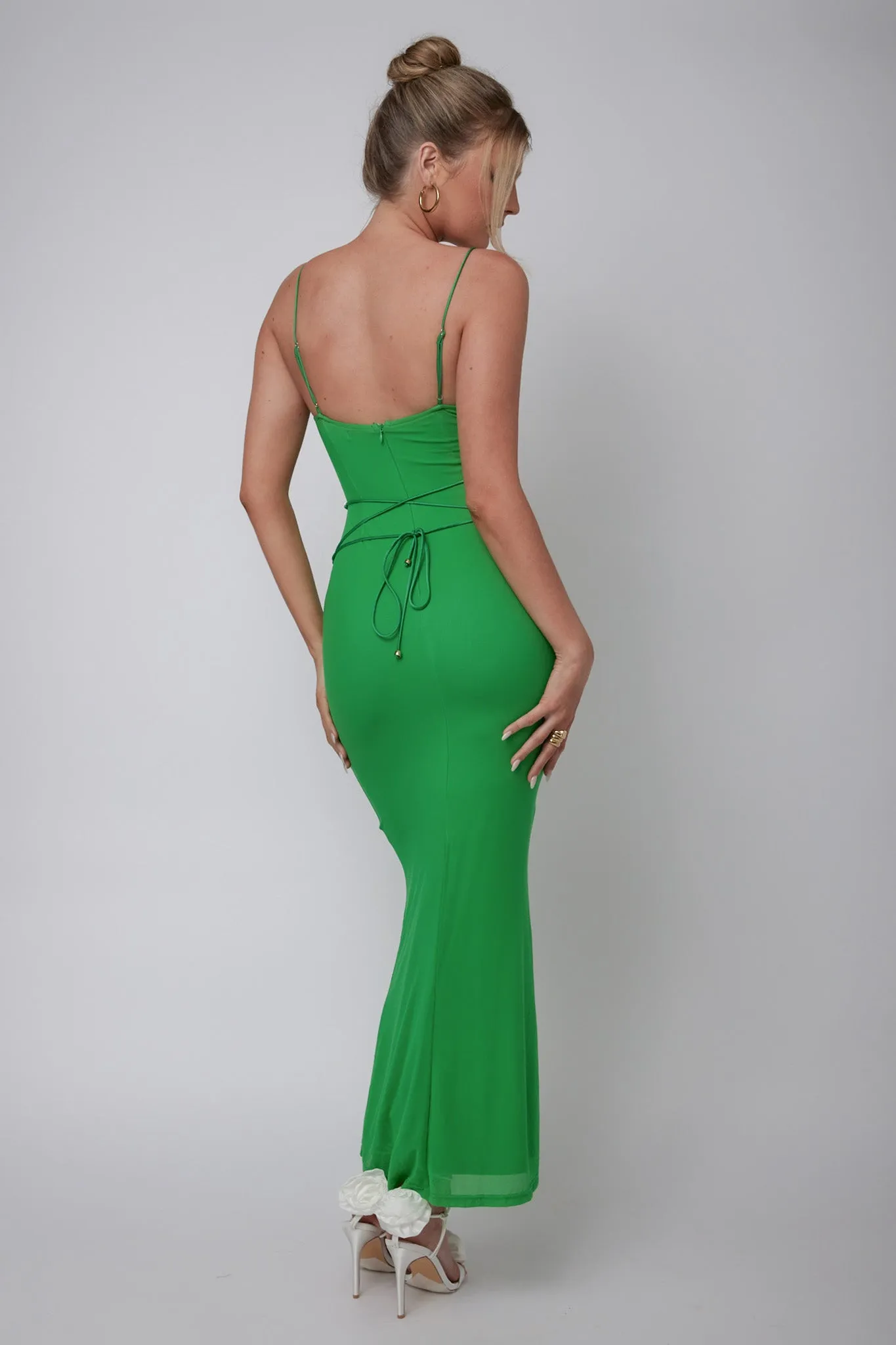 Teava Laced Waist Maxi Dress Green sold by Selfie Leslie product image thumbnail 2