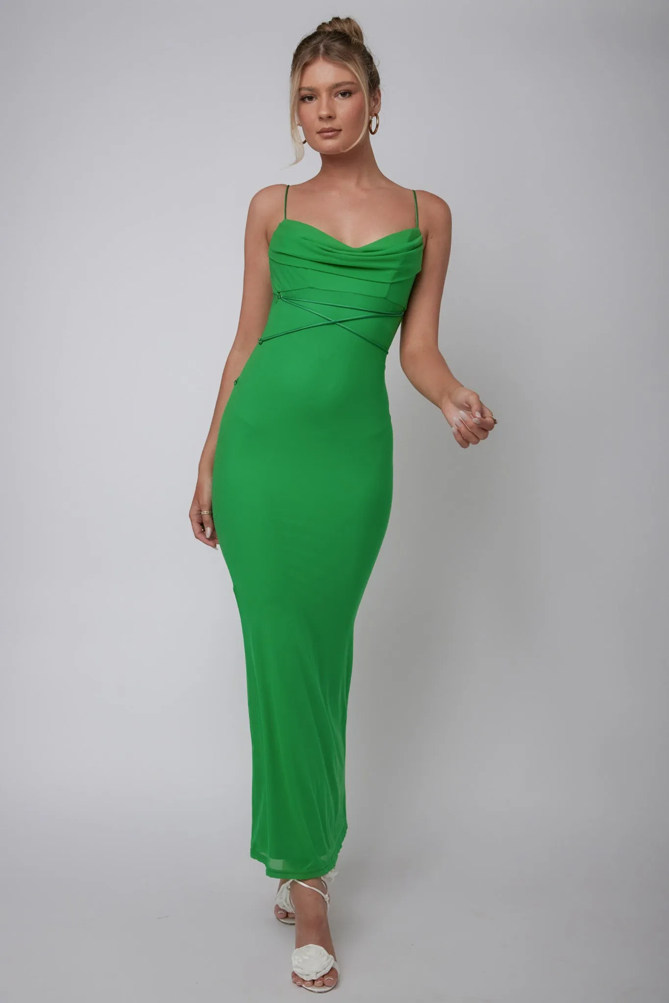 Teava Laced Waist Maxi Dress Green sold by Selfie Leslie product image thumbnail 3