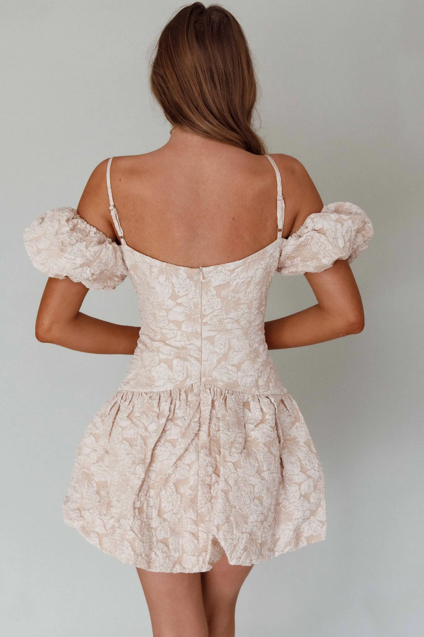 Mon Bebe Drop Waist Mini Dress Sand sold by Selfie Leslie product image thumbnail 2