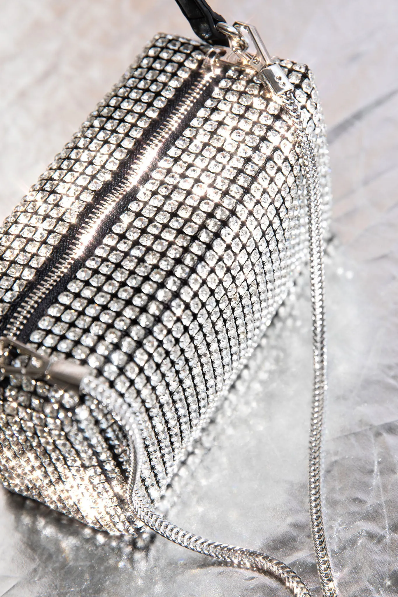 After Hours Diamante Bag Silver sold by Selfie Leslie