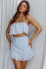 Kyla Scalloped Eyelet Crop Top Blue sold by Selfie Leslie
