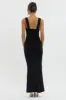 Oliana Sheer Waist Keyhole Maxi Dress Black sold by Selfie Leslie
