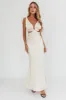 Harper Cut-Out Bow Back Maxi Dress Oyster sold by Selfie Leslie
