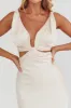 Harper Cut-Out Bow Back Maxi Dress Oyster sold by Selfie Leslie
