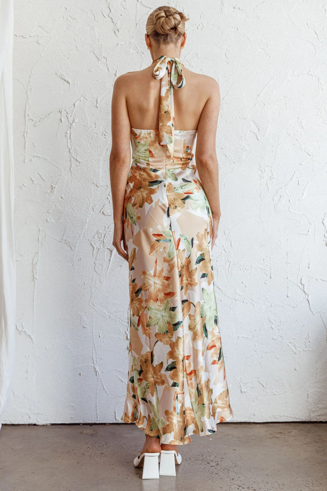 Shana Halterneck Maxi Dress Floral Yellow sold by Selfie Leslie product image thumbnail 2