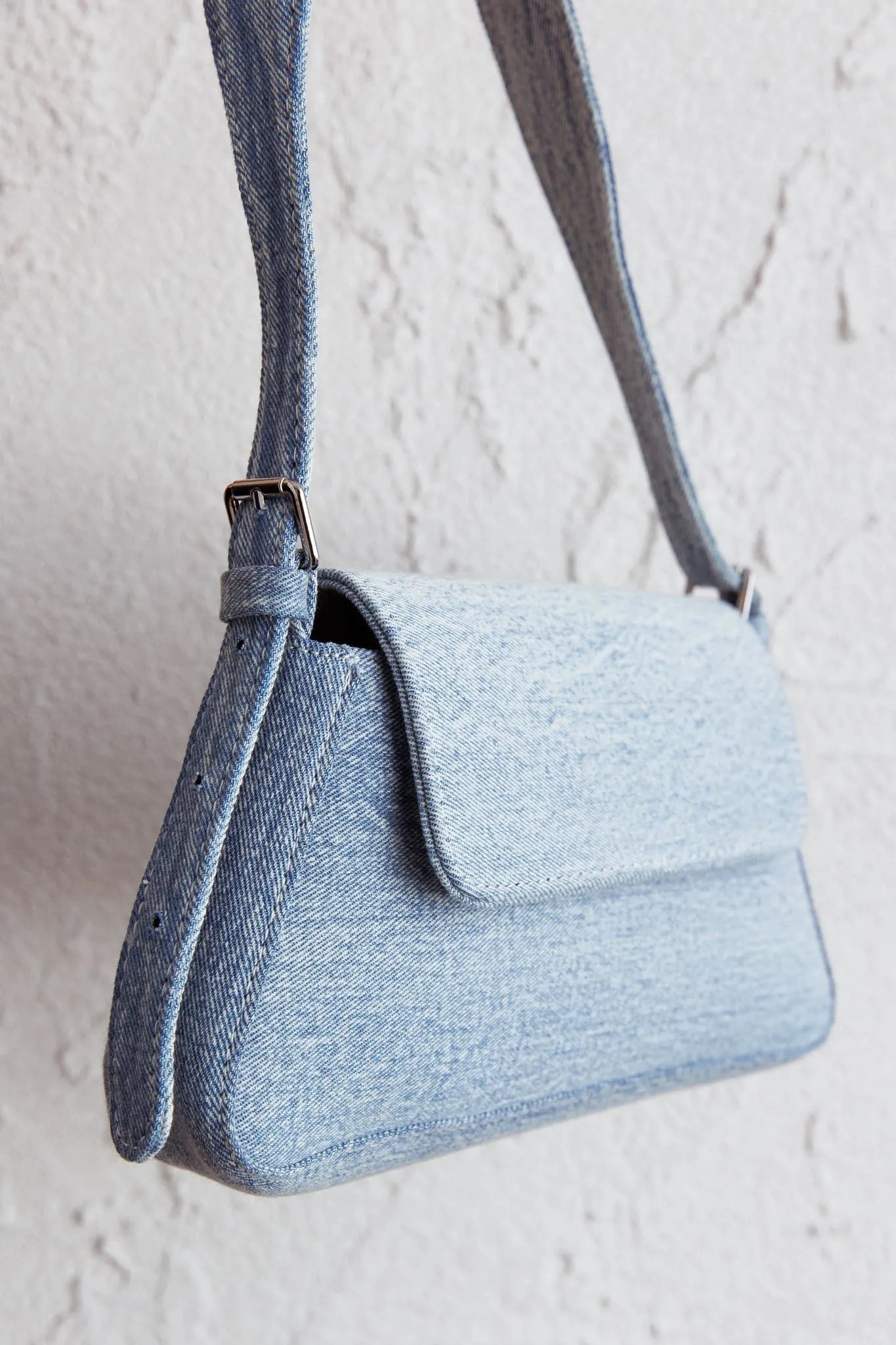 Claire Shoulder Bag With Flap Denim sold by Selfie Leslie product image thumbnail 5