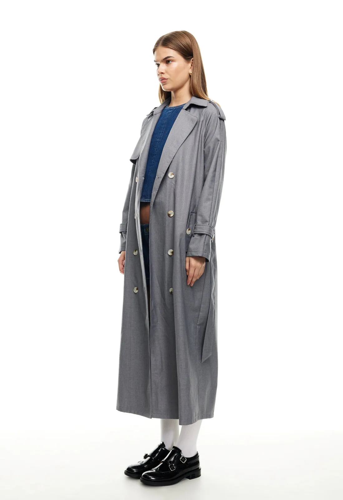 LIONESS Trencherous Coat Slate sold by Selfie Leslie product image thumbnail 4