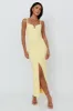 Love To Love Front Split Maxi Dress Lemon sold by Selfie Leslie