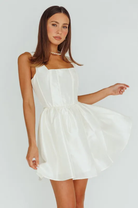 Suri Corset Bust Mini Dress Ivory sold by Selfie Leslie