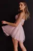 Fayette Strapless Mesh Mini Dress Blush sold by Selfie Leslie