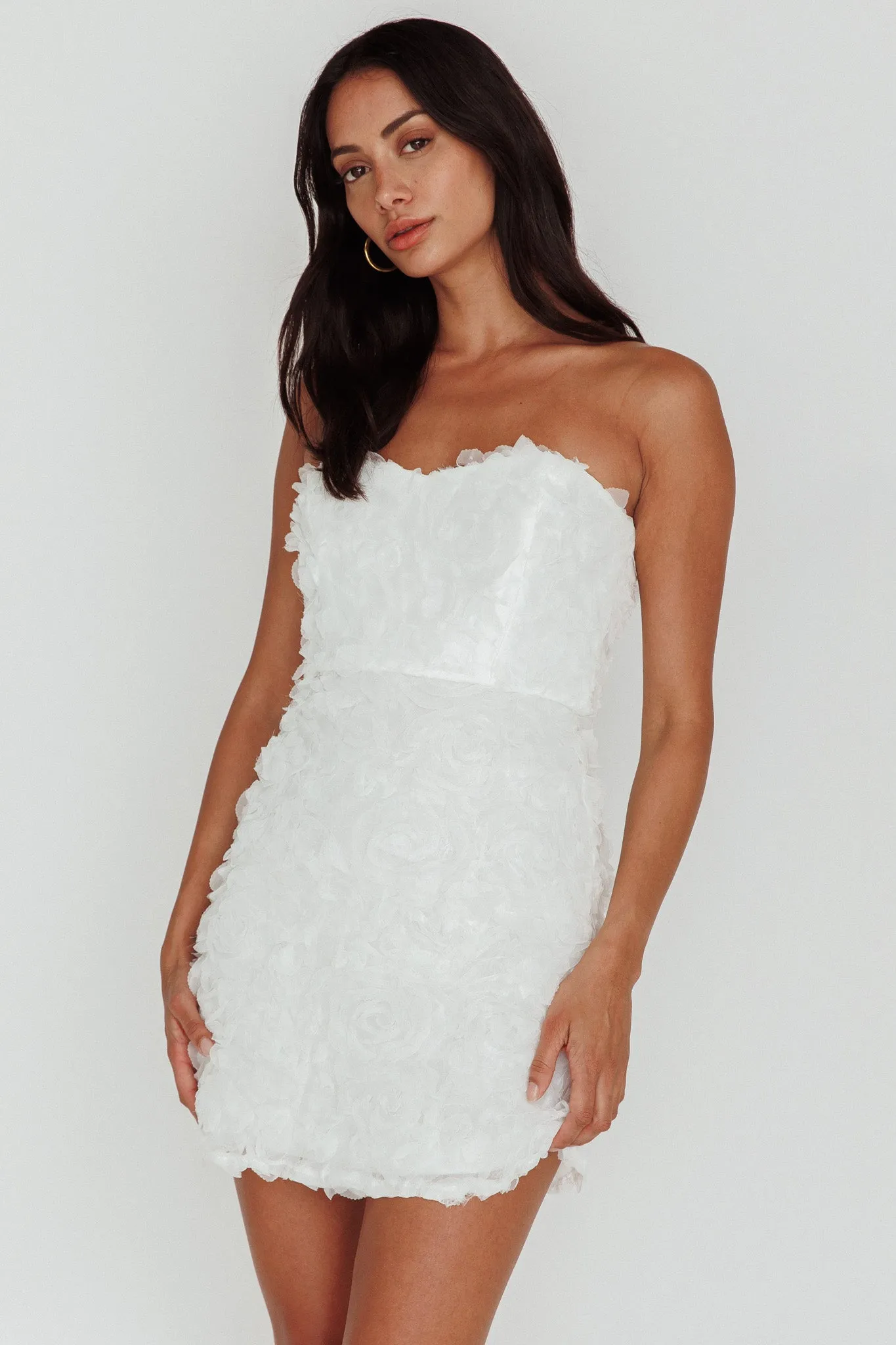 In Paris Embellished Mini Dress White sold by Selfie Leslie