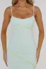 Blair Piping Trim Midi Dress Light Blue sold by Selfie Leslie