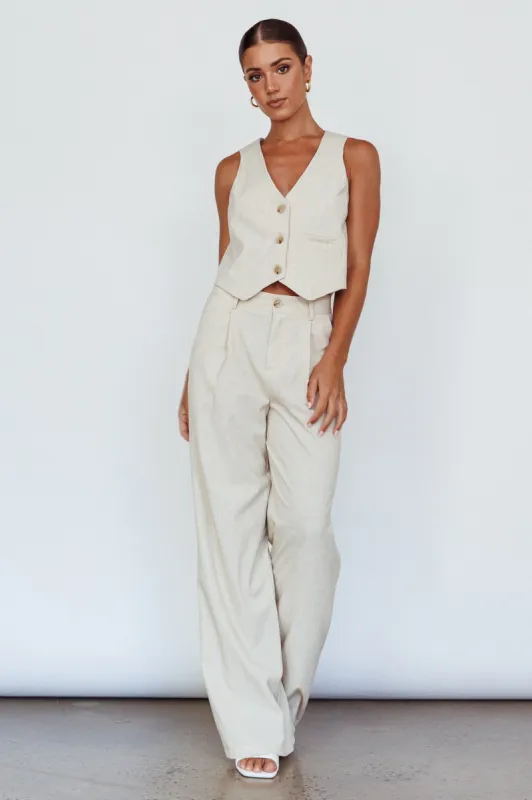 Times Square Trouser Pants Natural sold by Selfie Leslie