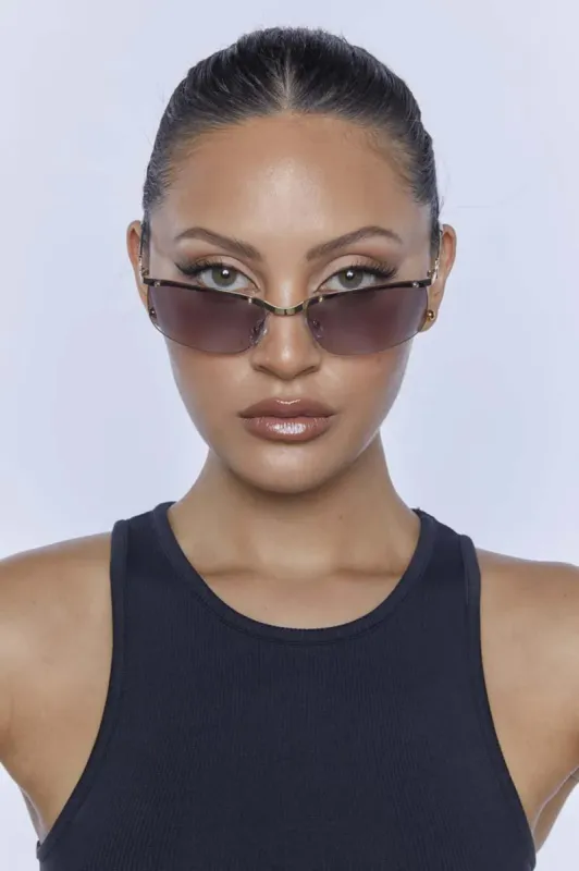 Peta And Jain Metal Mono Lens Sunglasses Gold sold by Selfie Leslie