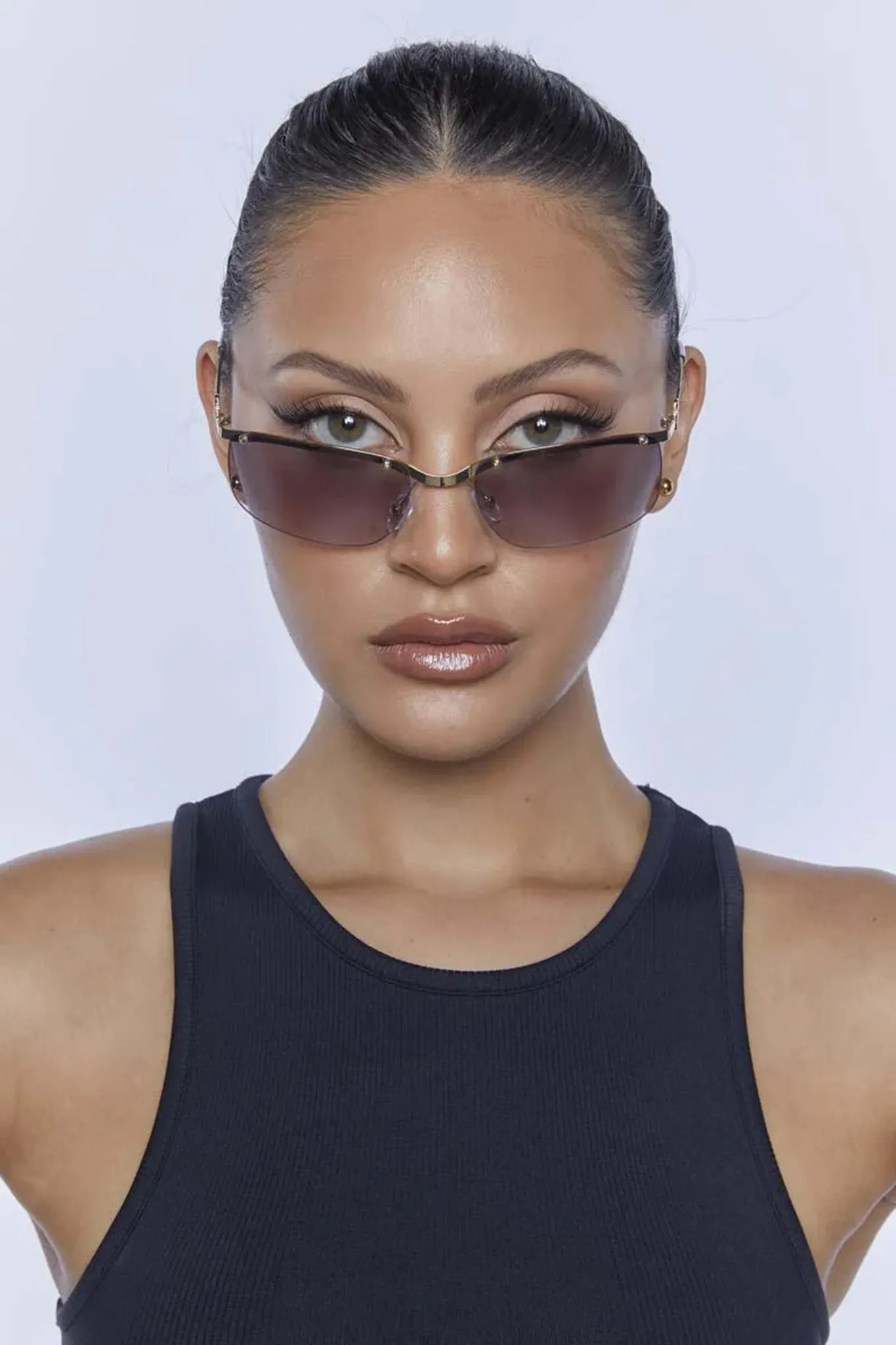 Peta And Jain Metal Mono Lens Sunglasses Gold sold by Selfie Leslie