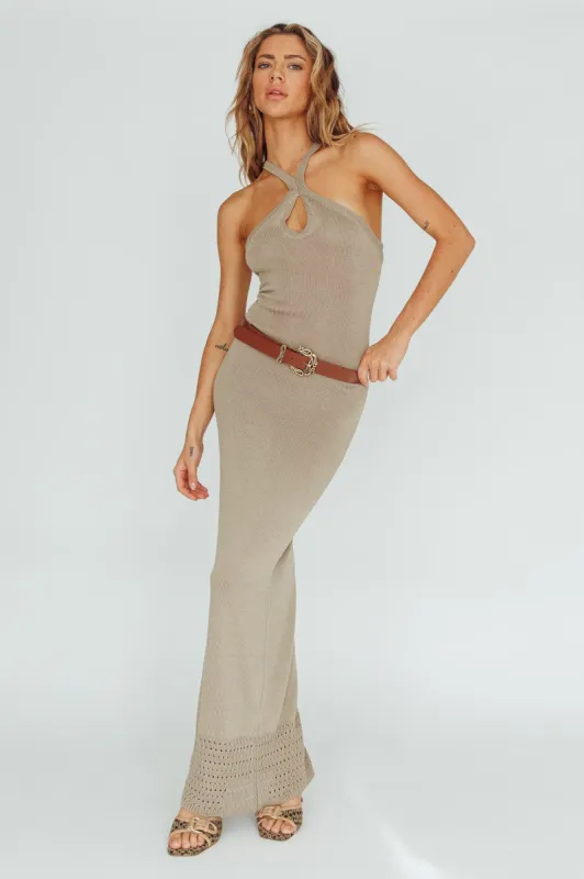 Nalu Keyhole Knit Maxi Dress Sand sold by Selfie Leslie