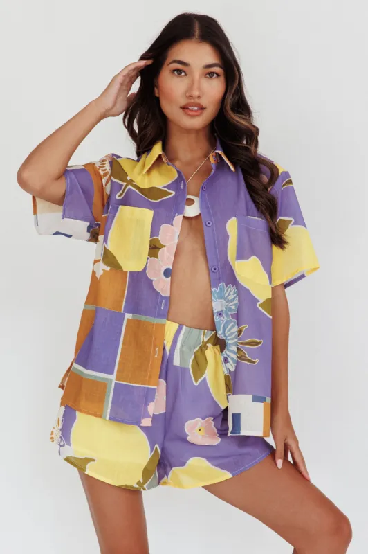 Swing Of Things Pocket Shirt Citrus Lilac made by Selfie Leslie