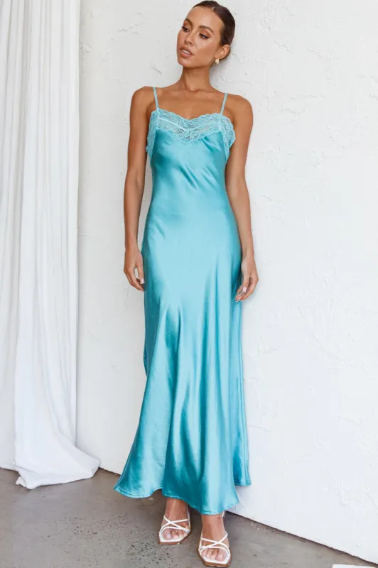 East Coast Lace Bust Midi Dress Aqua Blue sold by Selfie Leslie