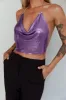 Moonshine Chain Mail Mesh Top Lavender sold by Selfie Leslie