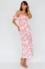 Olivier Off-Shoulder Midi Dress Floral Pink sold by Selfie Leslie