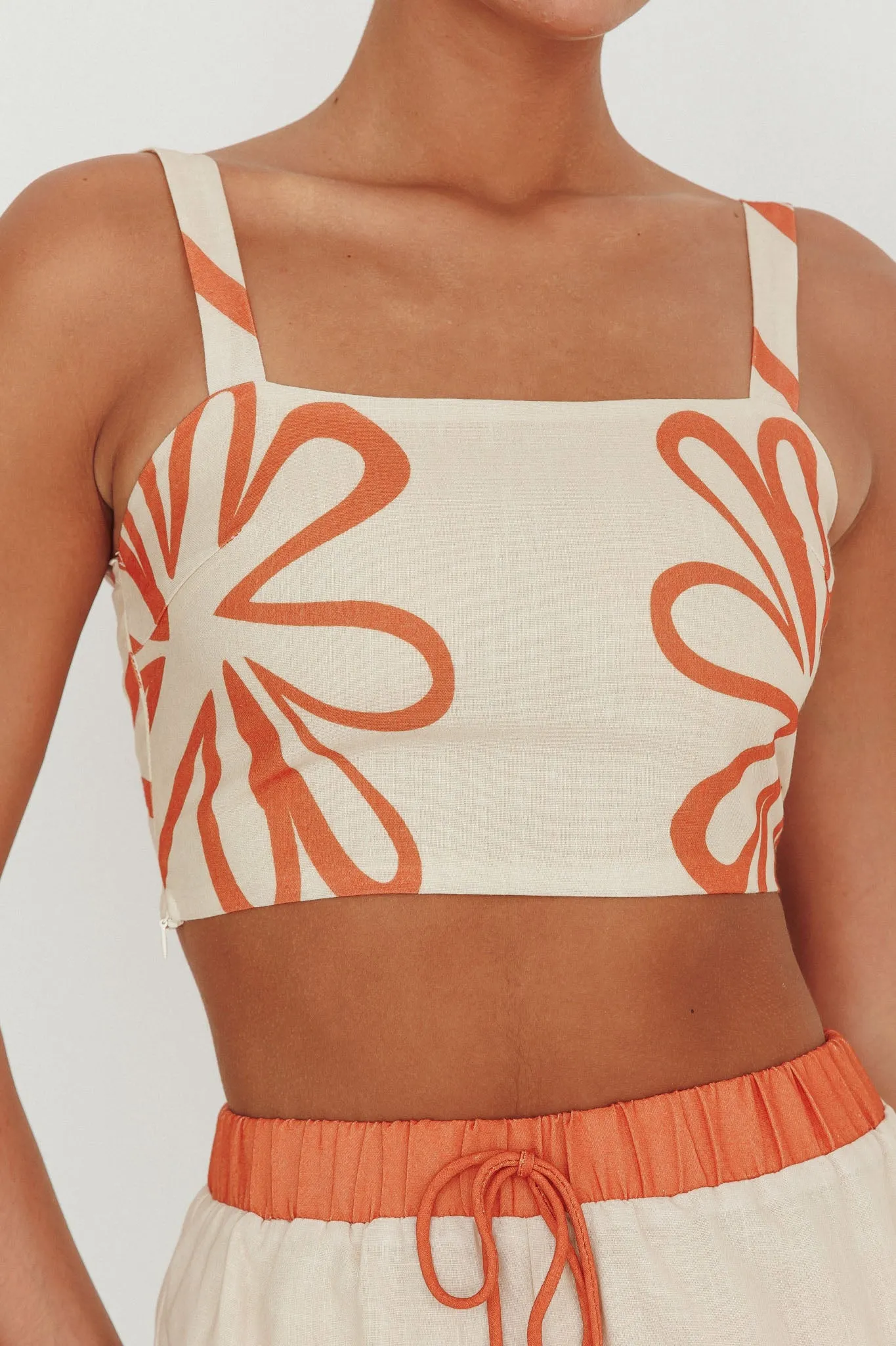 Briar Square Neck Cropped Top Rust Beige sold by Selfie Leslie product image thumbnail 4