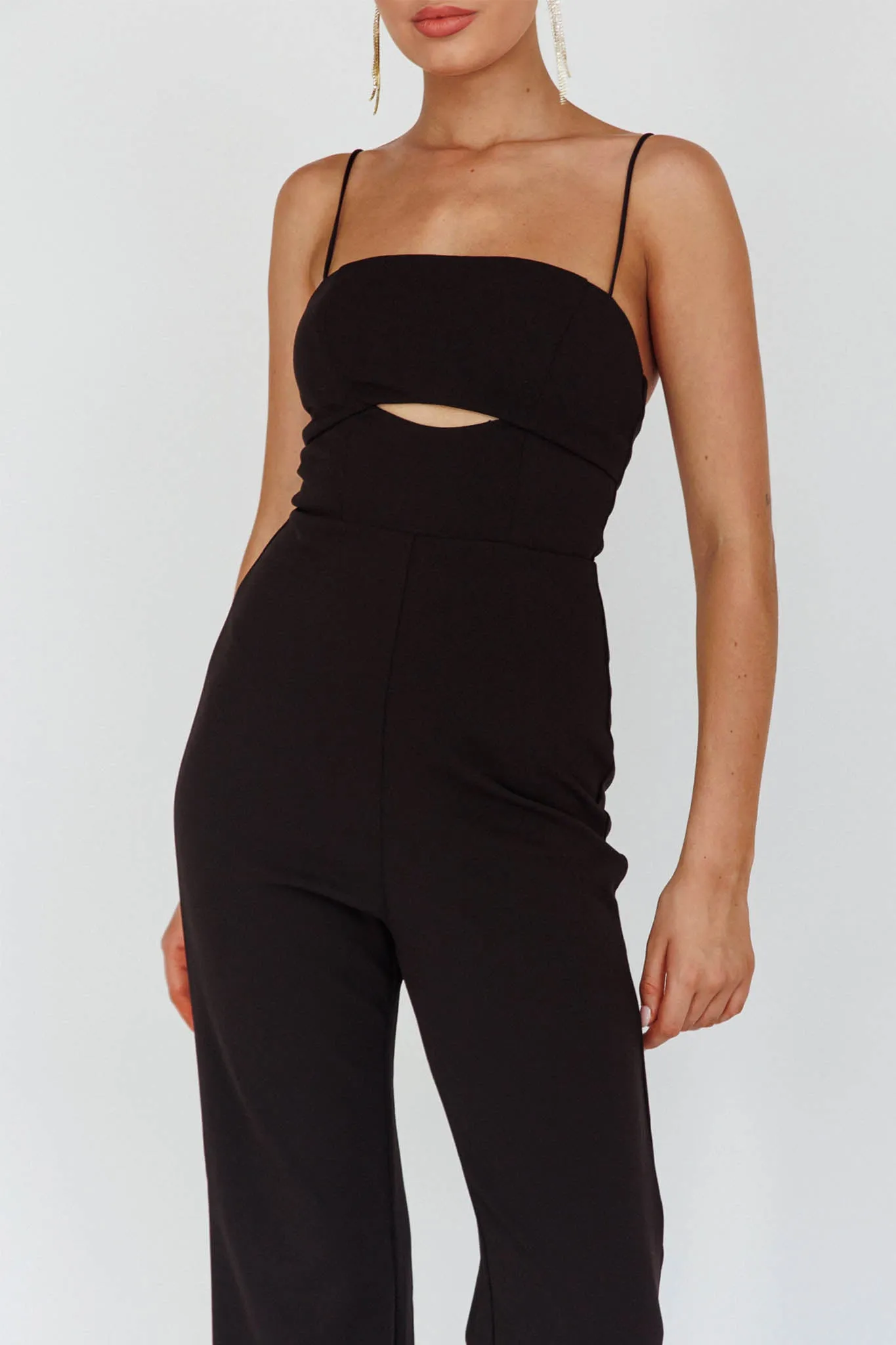 Lyrics Keyhole Jumpsuit Black sold by Selfie Leslie product image thumbnail 4