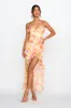 Portofino Cut-Out Split Midi Dress Floral Red sold by Selfie Leslie
