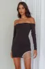 Call On Me Diamante Off-Shoulder Mini Dress Black sold by Selfie Leslie