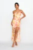 Portofino Cut-Out Split Midi Dress Floral Red sold by Selfie Leslie
