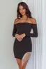 Call On Me Diamante Off-Shoulder Mini Dress Black sold by Selfie Leslie