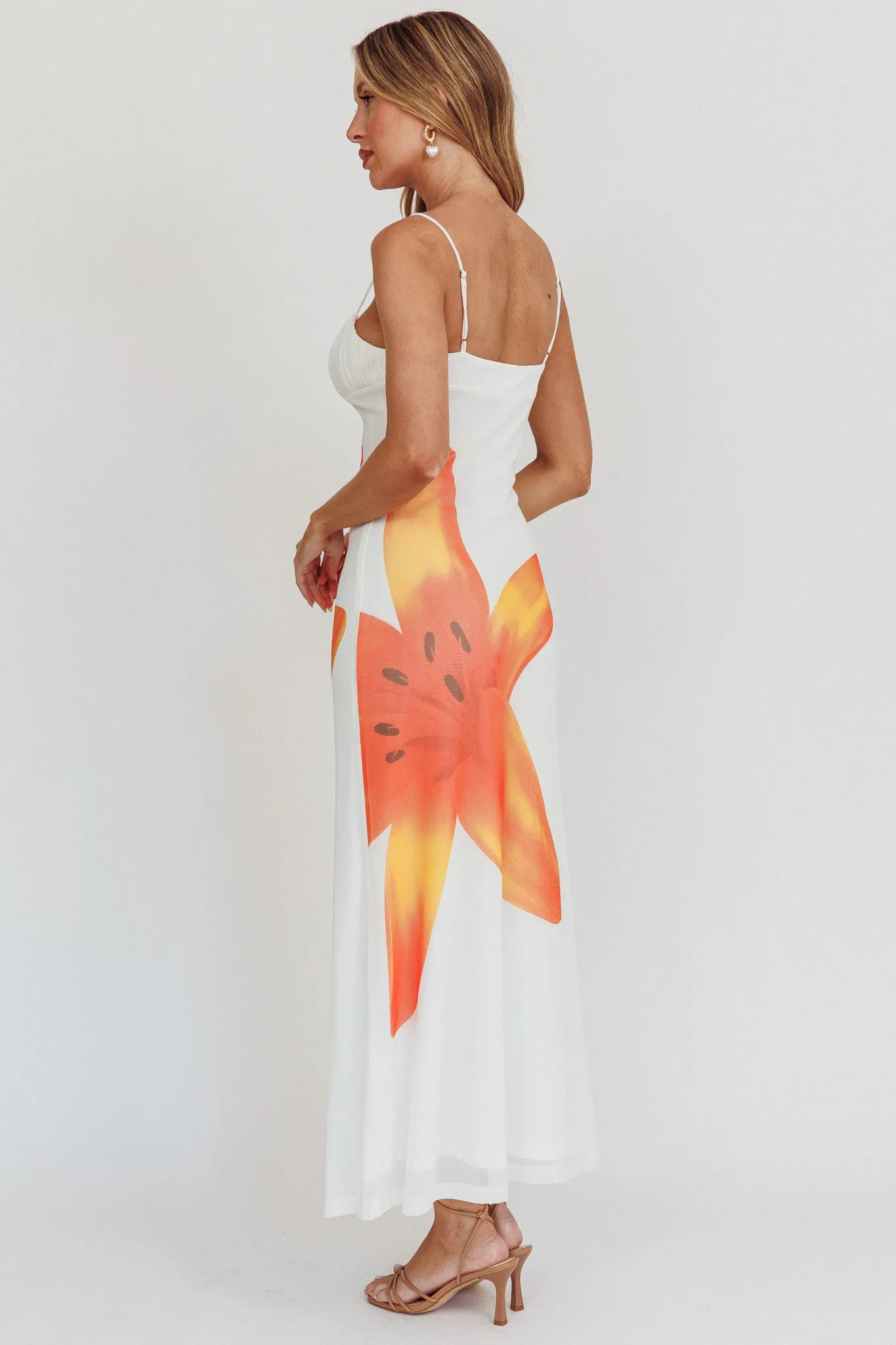 Kailua Floral Print Maxi Dress White sold by Selfie Leslie product image thumbnail 2