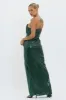 Angel Energy Strapless Sequin Maxi Dress Hunter Green sold by Selfie Leslie