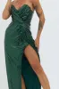 Angel Energy Strapless Sequin Maxi Dress Hunter Green sold by Selfie Leslie