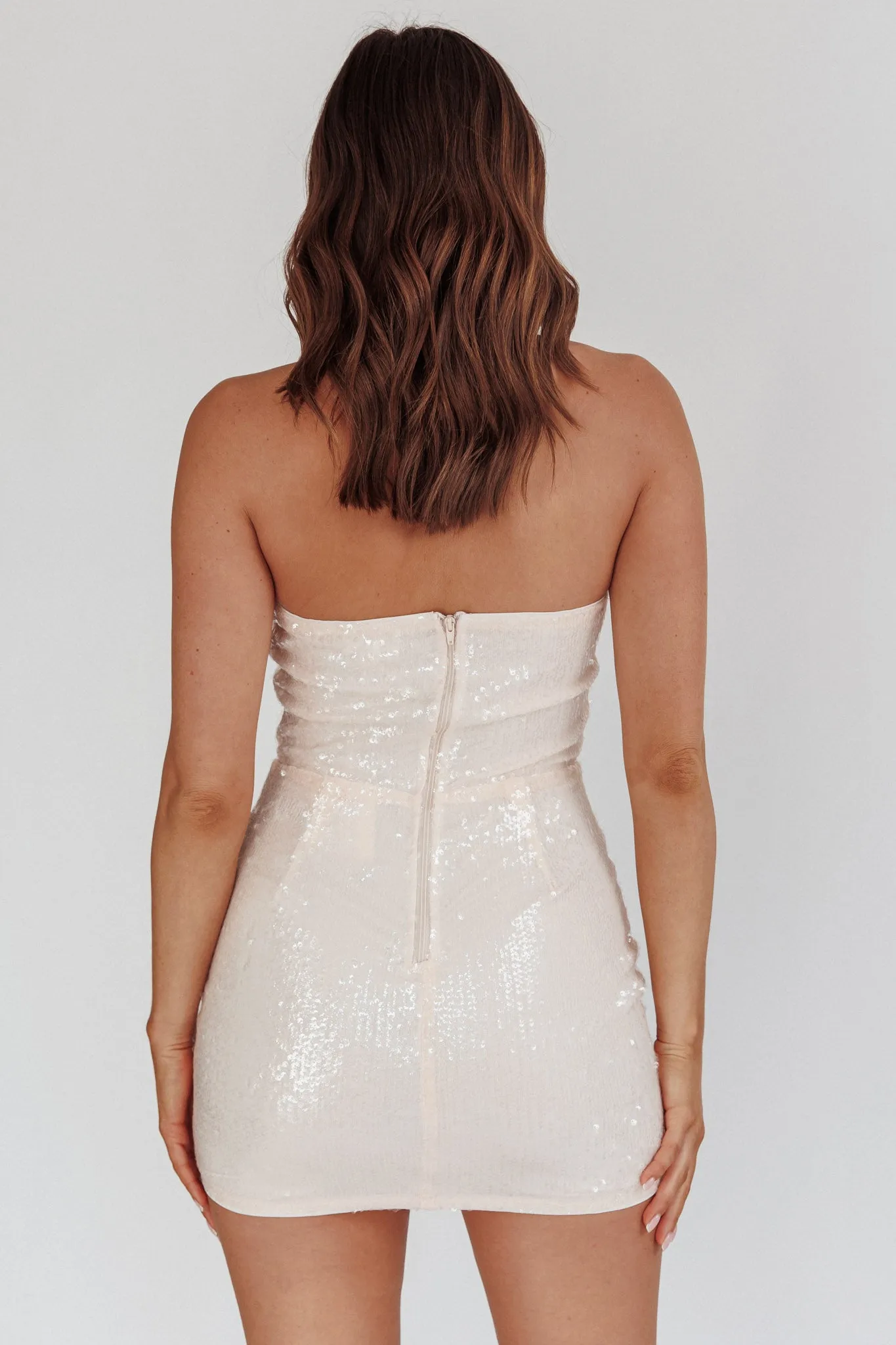 Miami Sunsets Sequin Mini Dress Sheer Pink sold by Selfie Leslie product image thumbnail 2