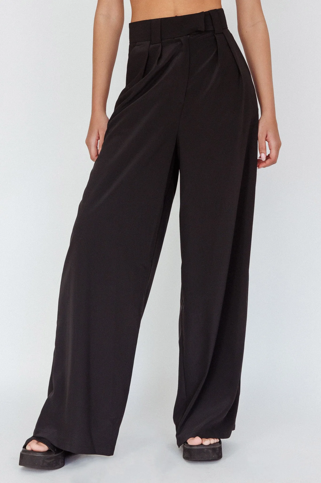 Regal Wide-Leg Mid Rise Pants Black sold by Selfie Leslie product image thumbnail 4